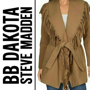 BB Dakota Steve Madden Fringe Coat (NWT!)